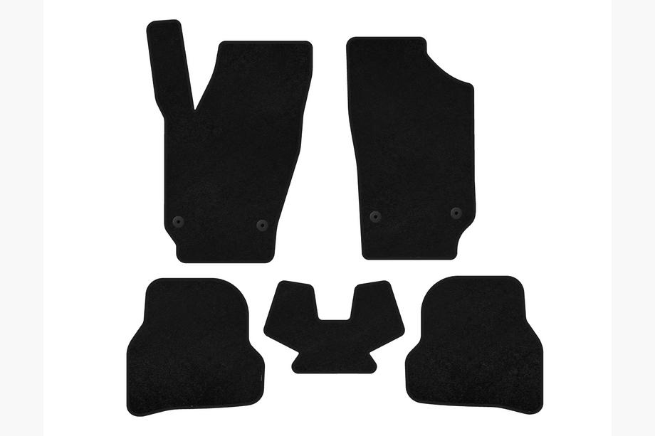 Seat Ibiza 2010-2017 Tapis de sol textile Deluxe (2010-2012, HB, 5 portes, noir) Image