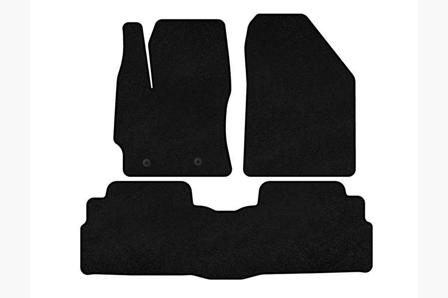 Toyota Verso 2009–2018 Tapis de sol textile Deluxe (2 rangées, 7 places, noir) Image