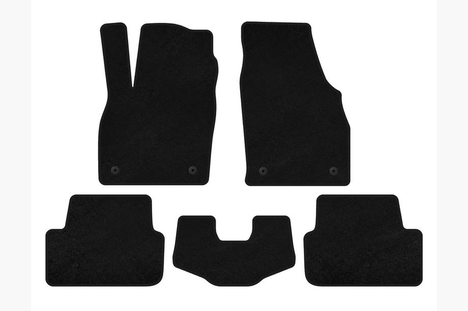 Volkswagen Polo 2017- Tapis de sol textile Deluxe (HB, Noir) Photo 1