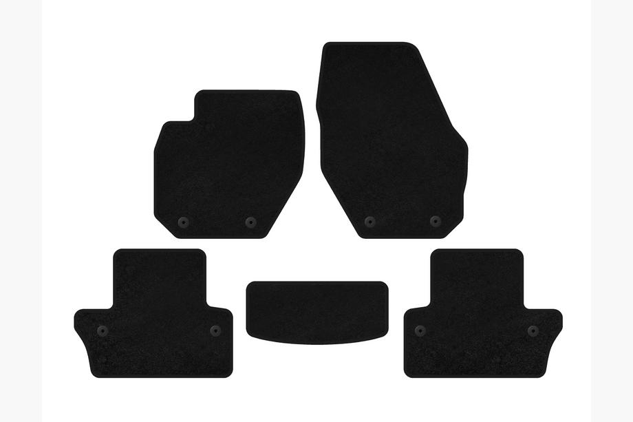 Volvo V60 2011-2018 Tapis de sol textile Deluxe (SW, Noir) Image
