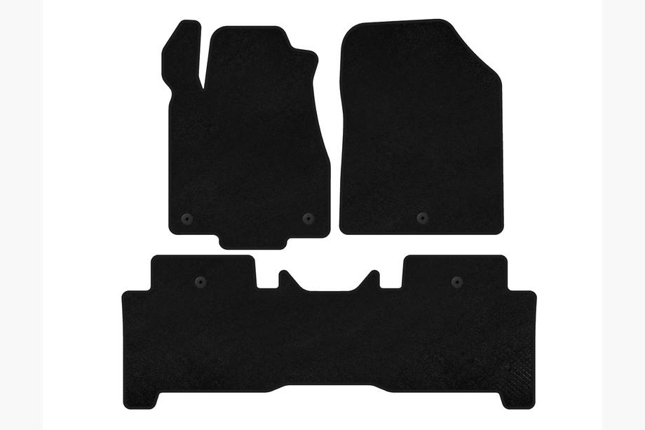 Acura MDX 2007-2013 Tapis de sol textile Deluxe (2 rangées, Noir) Image