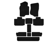 Cadillac Escalade 2007-2014 Tapis de sol textile Deluxe (3 rangées, Noir) photo 1