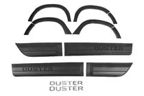 Renault Duster 2018-2024 Extensions d'ailes avec moulures (12 pcs, ABS noir) photo 1