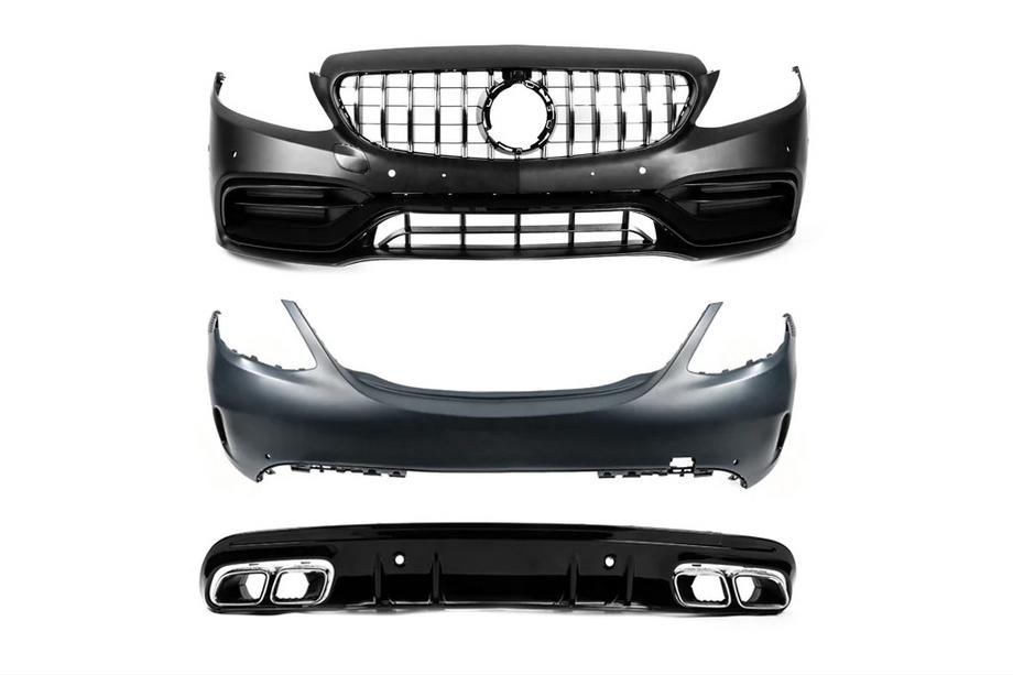 Mercedes C-class W205 2014-2021 Kit carrosserie avec pare-chocs arriere complet (AMG C63-designs 2018-2021) Image