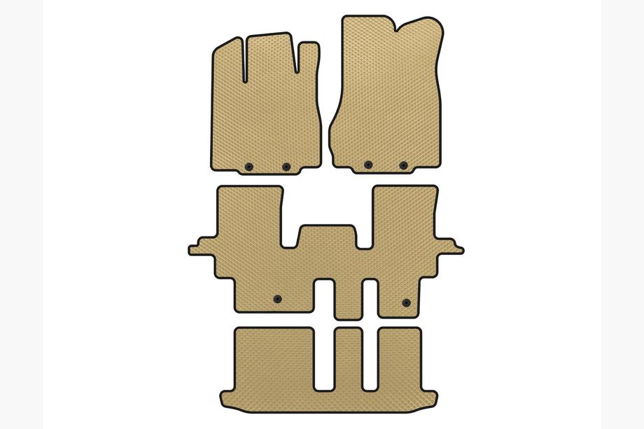 Infiniti QX60 2016-2021 Tapis de sol EVA (3 Rangées, Beige) Image