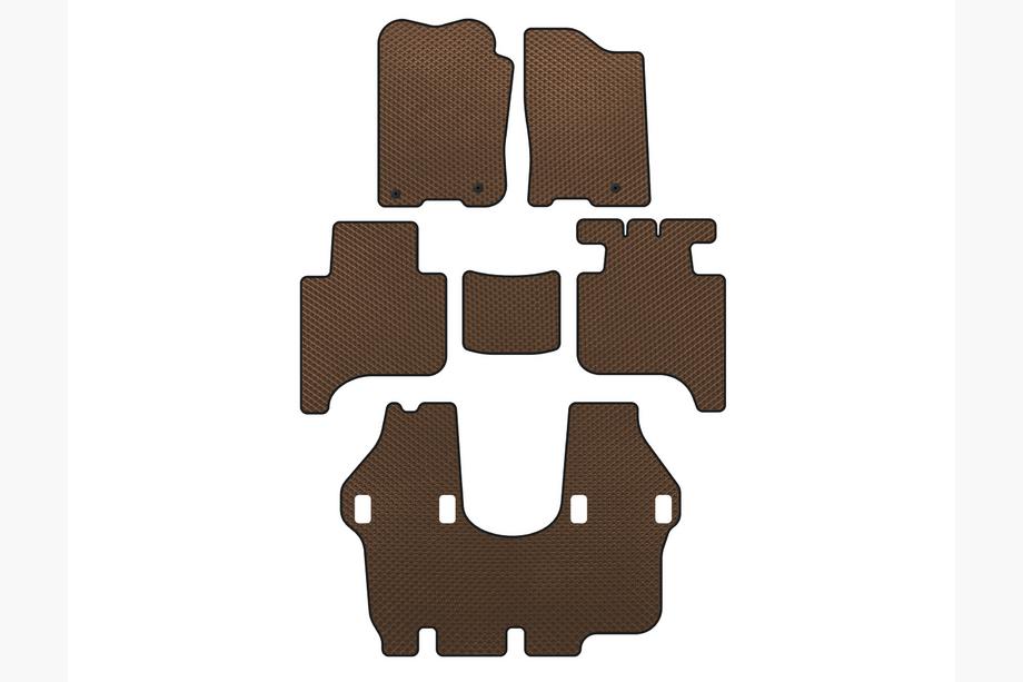 Infiniti QX56 2004-2010 Tapis de sol EVA (3 Rangées, 2004-2008, Marron) Image