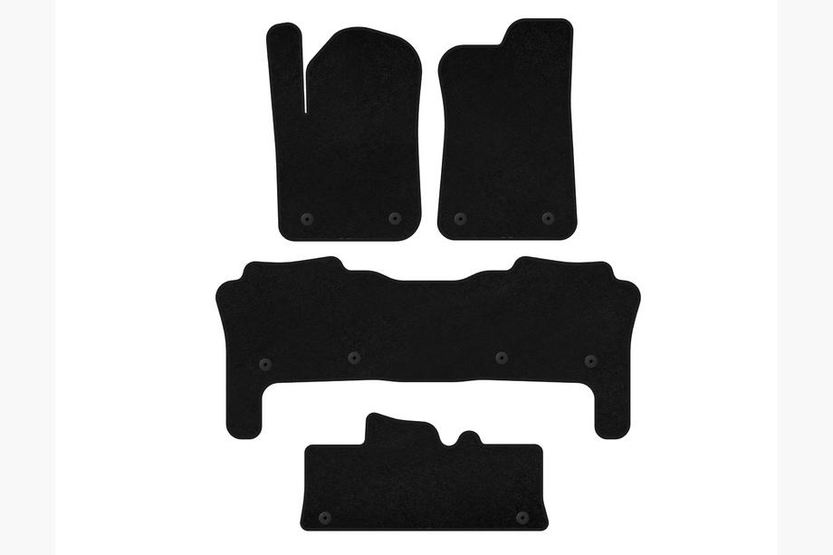 Infiniti QX56 2010-2013 Tapis de sol textile Deluxe (3 rangées, Noir) Image