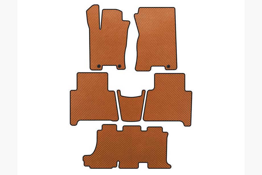 Kia Mohave 2008-2016 Tapis de sol EVA (3 Rangées, Orange) Image