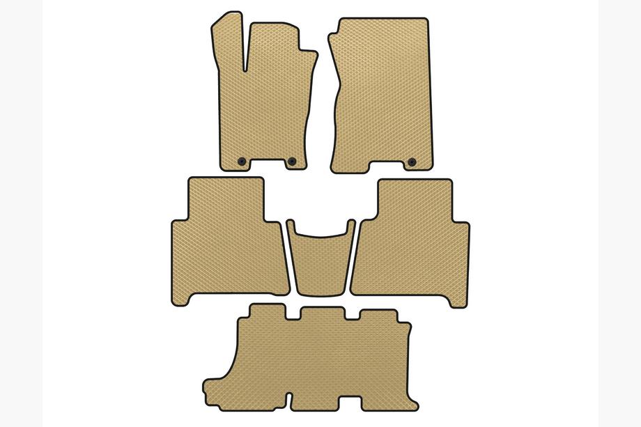 Kia Mohave 2008-2016 Tapis de sol EVA (3 Rangées, Beige) Image