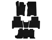 Kia Mohave 2008-2016 Tapis de sol textile Premium (3 rangées, Noir) photo 1