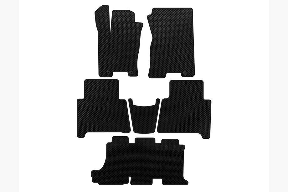 Kia Mohave 2008-2016 Tapis de sol EVA (3 Rangées, Noir) Image
