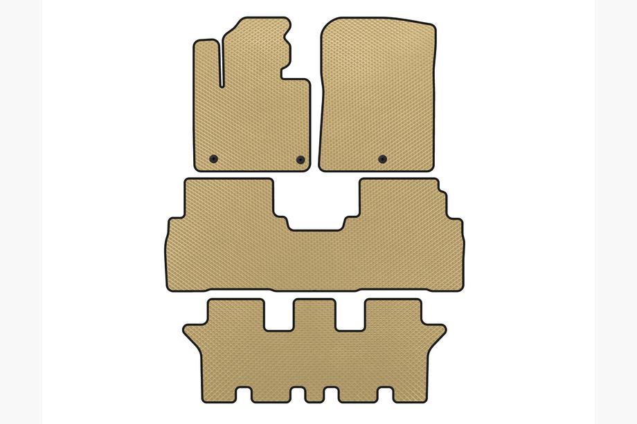 Kia Sorento III UM 2014-2020 Tapis de sol EVA (3 Rangées, 7 Places, Beige) Photo 1