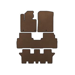 Tapis de sol EVA (3 Rangées, 7 Places, Marron) Kia Sorento III UM 2014-2020