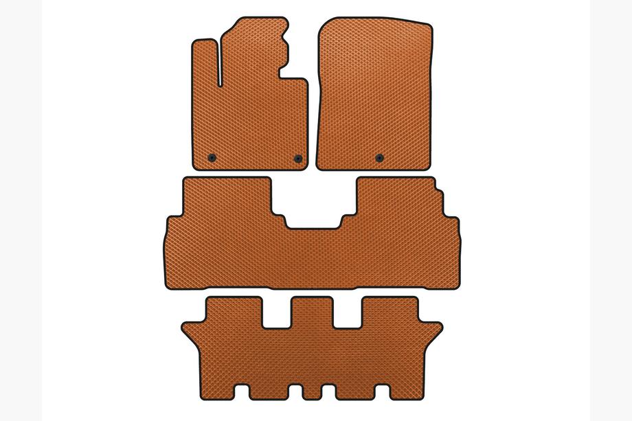 Kia Sorento III UM 2014-2020 Tapis de sol EVA (3 Rangées, 7 Places, Orange) Image