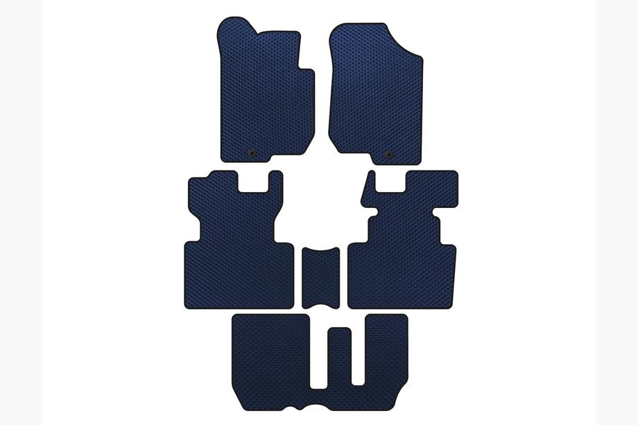 Kia Carens 1999-2012 Tapis de sol EVA (2006-2012, 3 rangées, 7 places, Bleu) Photo 1