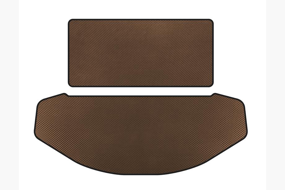 Mazda CX-9 2017- Tapis de coffre EVA (dossier + coffre, 7 places, marron) Image