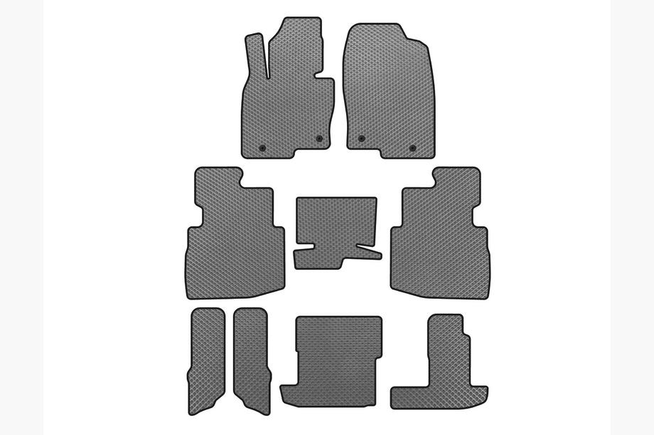Mazda CX-9 2017- Tapis de sol EVA (3 Rangées, 7 Places, Gris) Image