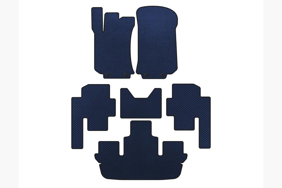 Mercedes R-class W251 2005-2017 Tapis de sol EVA (3 Rangées, Bleu) Image