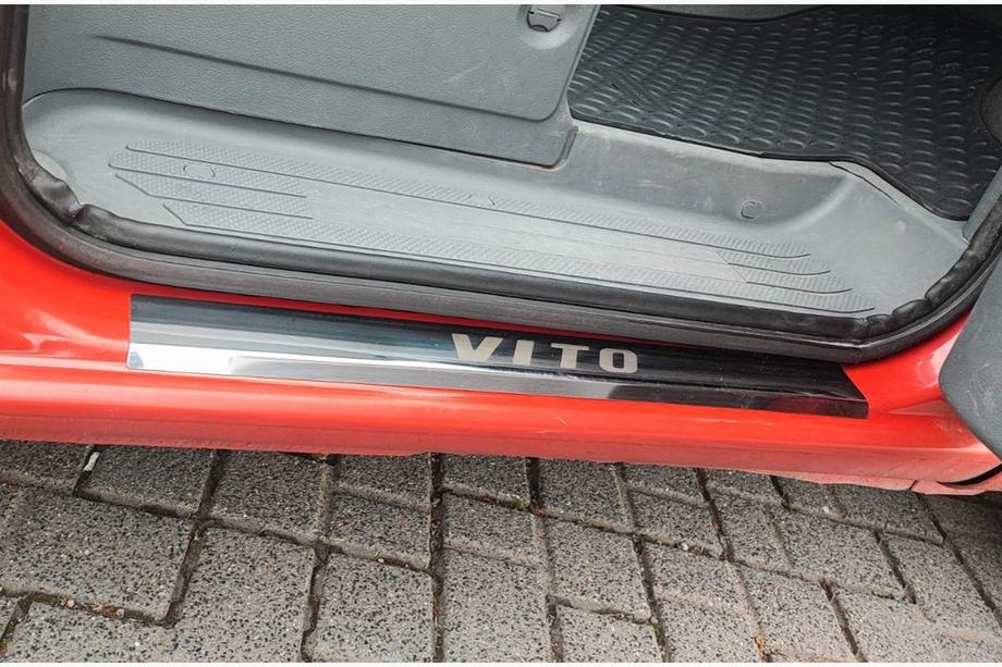 Mercedes Vito W639 2004-2014 Seuils de porte Carmos (2 pcs, acier inox) Image