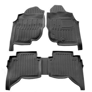 Tapis de Sol Caoutchouc Stingray 3D (Conduite à Droite, Crew Cab, 5 pièces) Toyota Hilux 2006-2015