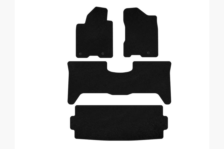 Nissan Armada 2003-2015 Tapis de sol textile Premium (3 rangées, 2003-2008, Noir) Image