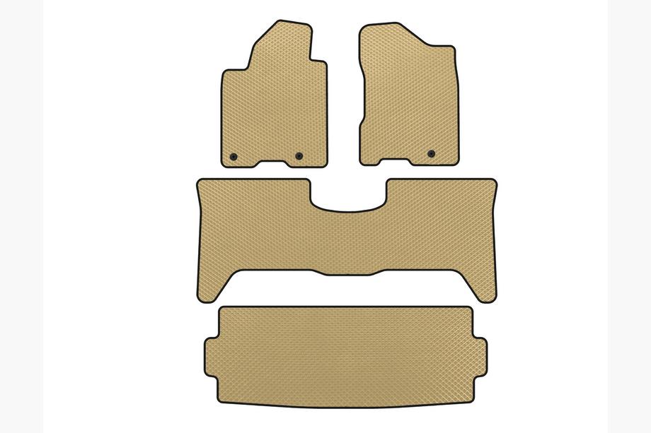 Nissan Armada 2003-2015 Tapis de sol EVA (3 Rangées, 2003-2008, Beige) Photo 1