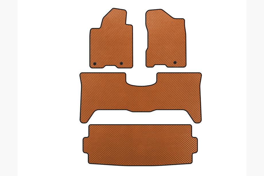 Nissan Armada 2003-2015 Tapis de sol EVA (3 Rangées, 2003-2008, Orange) Image