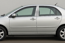 Toyota Corolla 2002-2007 Couvre-montants chromés (4 pcs, inox) photo 1