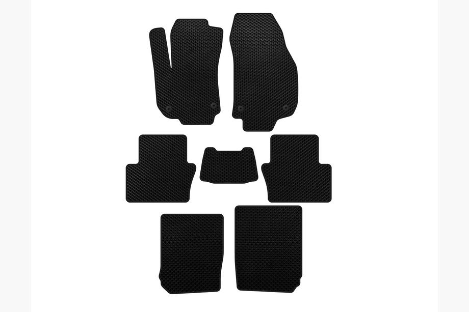 Opel Zafira B 2005–2011 Tapis de sol EVA (3 Rangées, Noir) Image