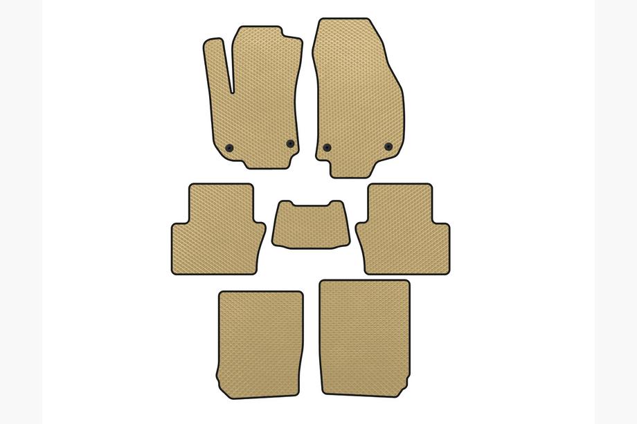 Opel Zafira B 2005–2011 Tapis de sol EVA (3 Rangées, Beige) Image
