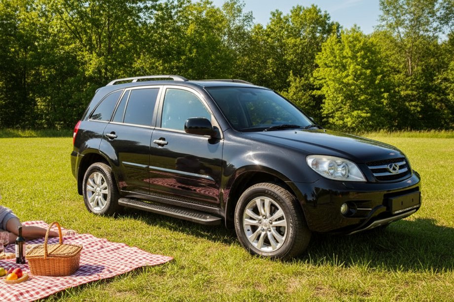 Chery Tiggo 1 2005-2016 Marchepieds Latéraux Allmond Black (2 pcs, Aluminium) Image