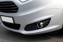 Ford Courier 2014-2023 Couvercles de phares antibrouillard (2014-2018, 2 pcs, inox) photo 2