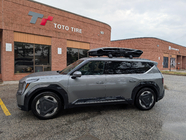 KIA EV9 Barres de toit pour barres de toit intégrées avec clé Ecem V2 (lot de 2) jusqu’à 120 cm, Gris photo 15