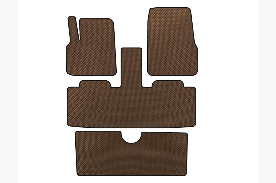 Renault Espace 2002-2014 Tapis de sol EVA (3 Rangées, 7 Places, Marron) Image