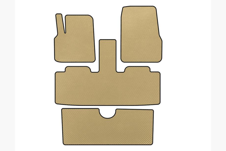Renault Espace 2002-2014 Tapis de sol EVA (3 Rangées, 7 Places, Beige) Image