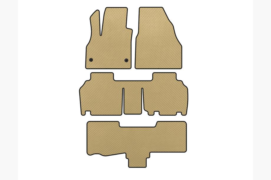 Renault Kangoo 2008–2020 Tapis de sol EVA (3 Rangées, 5 Portes/7 Places, Beige) Image
