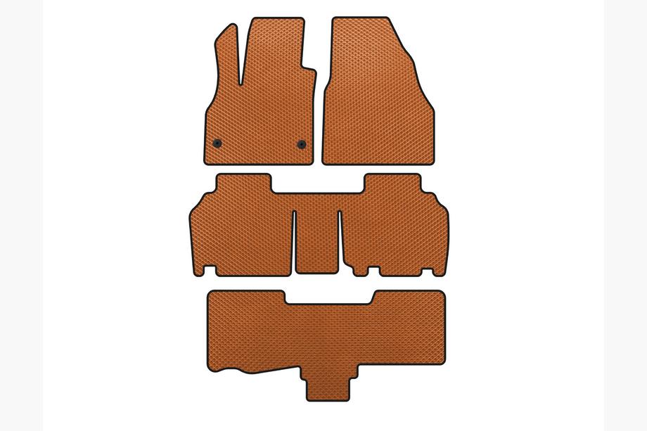 Renault Kangoo 2008–2020 Tapis de sol EVA (3 Rangées, 5 Portes/7 Places, Orange) Photo 1