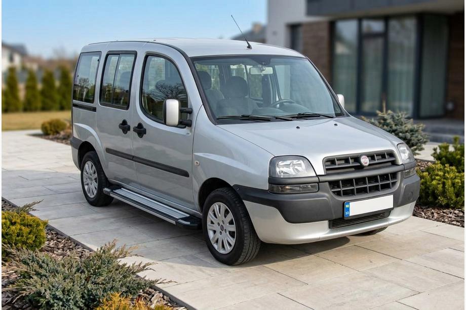 Fiat Doblo I 2001-2005 Marchepieds Latéraux Rainbow (2 pcs, Aluminium) Image