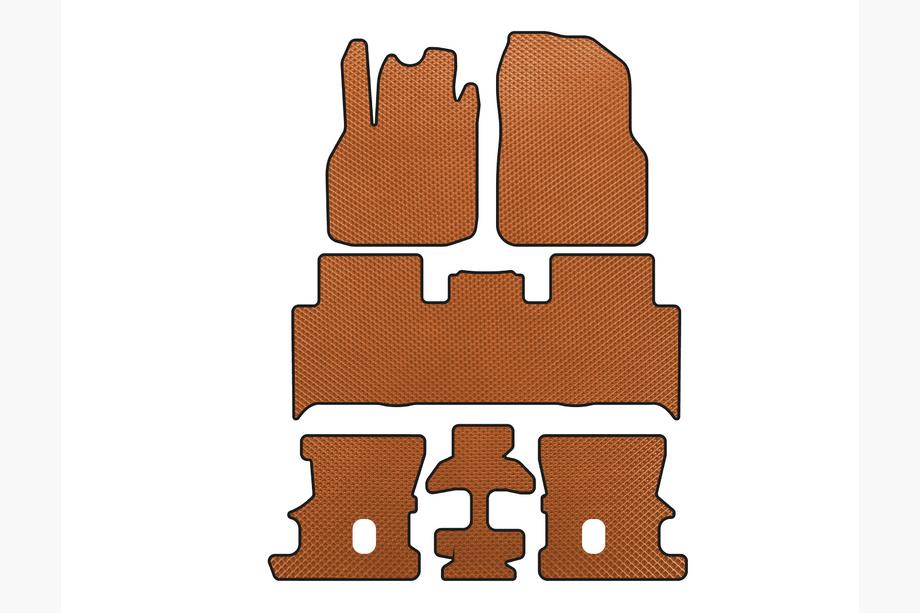 Renault Scenic/Grand 2003-2009 Tapis de sol EVA (3 Rangées, Orange) Image