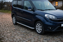 Fiat Doblo II 2010-2022 Marchepieds Latéraux Tayga Grey (2 pcs, Aluminium) photo 1