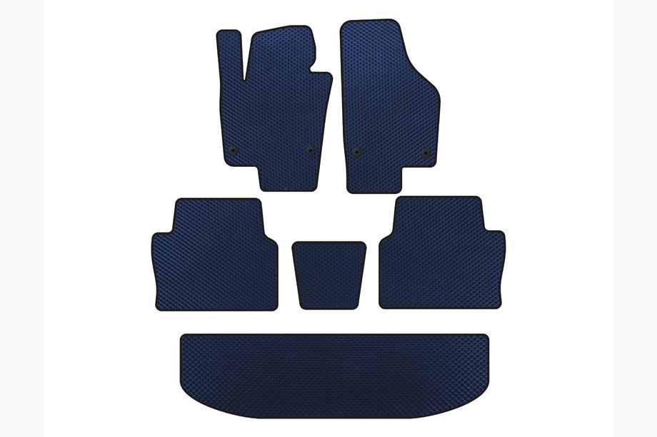 Seat Alhambra 2010- Tapis de sol EVA (3 Rangées, Bleu) Image