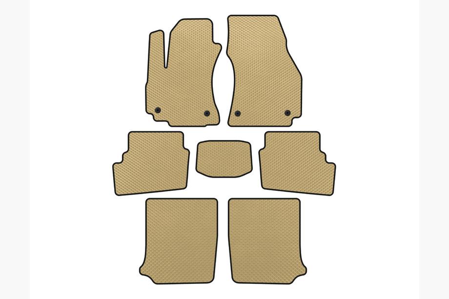 Opel Zafira A 1998-2005 Tapis de sol EVA (3 Rangées, 2003-2005, 7 Places, Beige) Photo 1