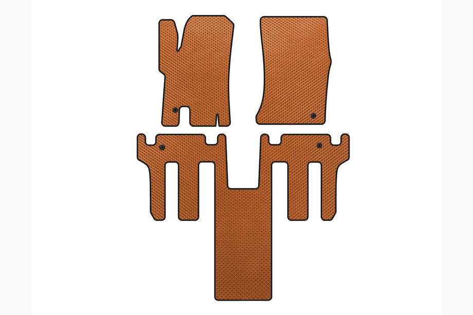 Ssang Yong Rodius Tapis de sol EVA 2004-2008 (2 rangées, orange) Image