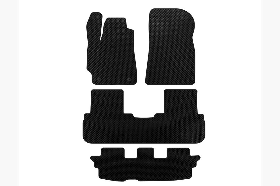 Toyota Highlander 2008-2013 Tapis de sol EVA (3 Rangées, Noir) Image