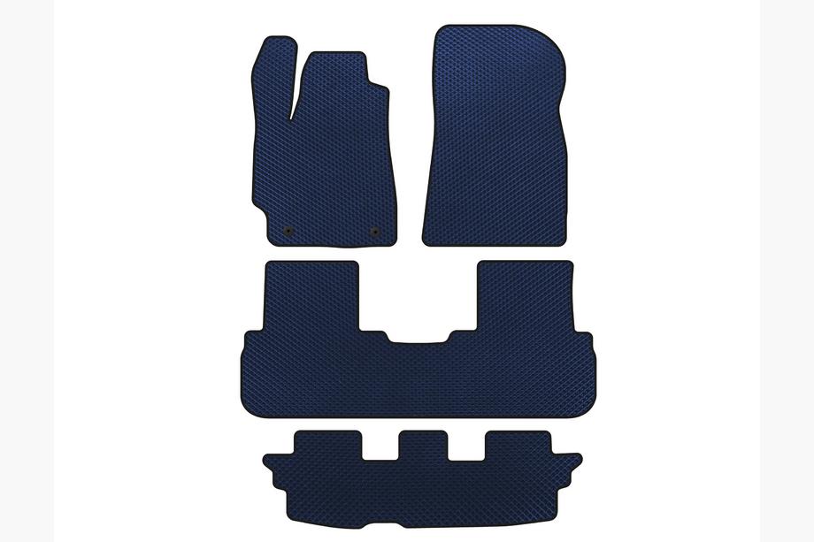 Toyota Highlander 2008-2013 Tapis de sol EVA (3 Rangées, Bleu) Image