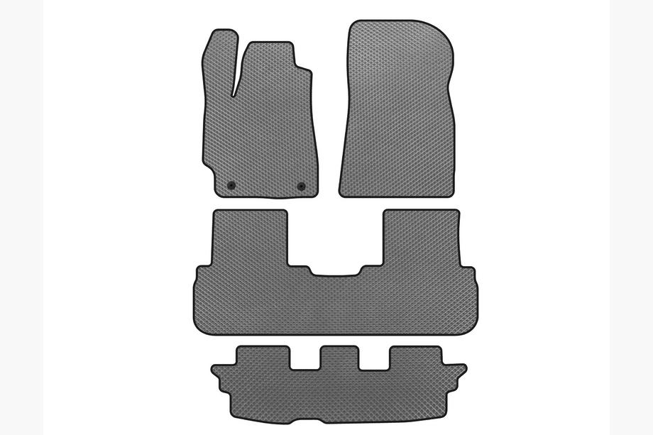 Toyota Highlander 2008-2013 Tapis de sol EVA (3 Rangées, Gris) Image