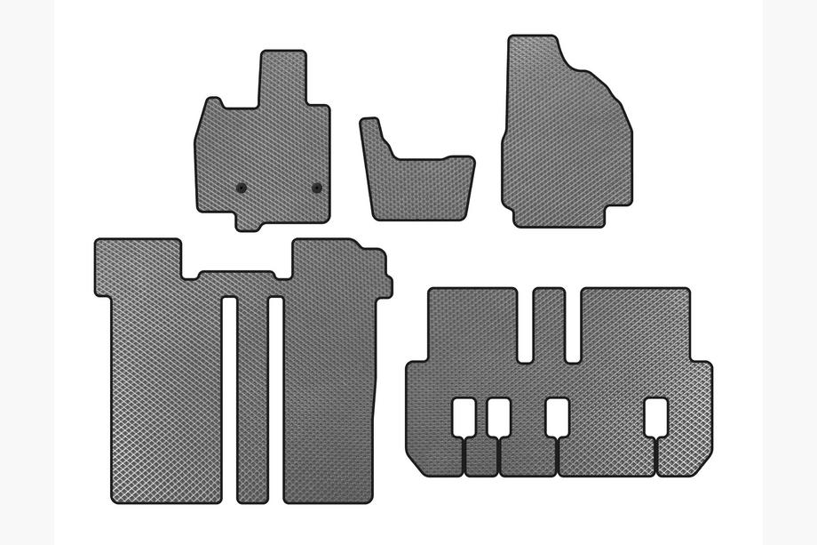 Toyota Previa 2006-2019 Tapis de sol EVA (3 Rangées, 6 Places, Gris) Image