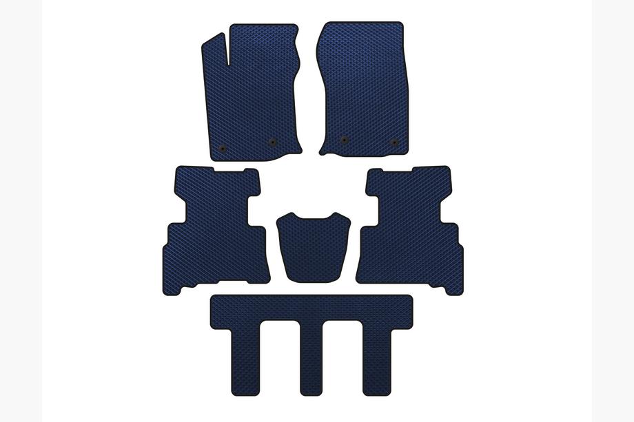 Toyota 4Runner 2009-2024 Tapis de sol EVA (3 Rangées, 2014-2024, 7 Places, Bleu) Image