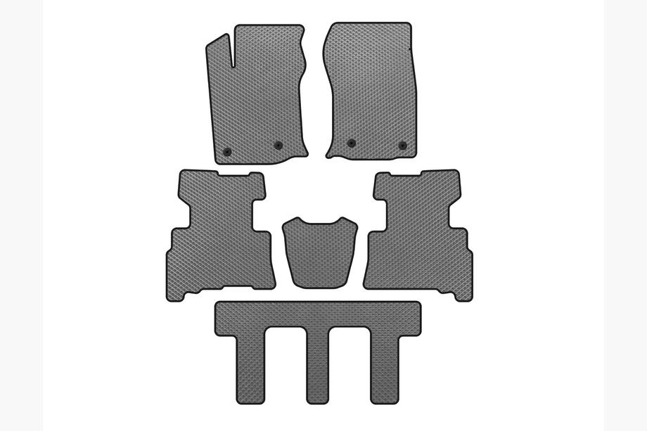 Toyota 4Runner 2009-2024 Tapis de sol EVA (3 Rangées, 2014-2024, 7 Places, Gris) Image