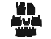 Volkswagen Touran 2003-2010 Tapis de Sol Textile Premium (3 Rangées, 2006-2010, 7 Places, Noir) photo 1